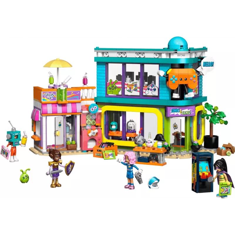 Conjunto de construção LEGO Friends 42674 Loja de banda desenhada e jogos