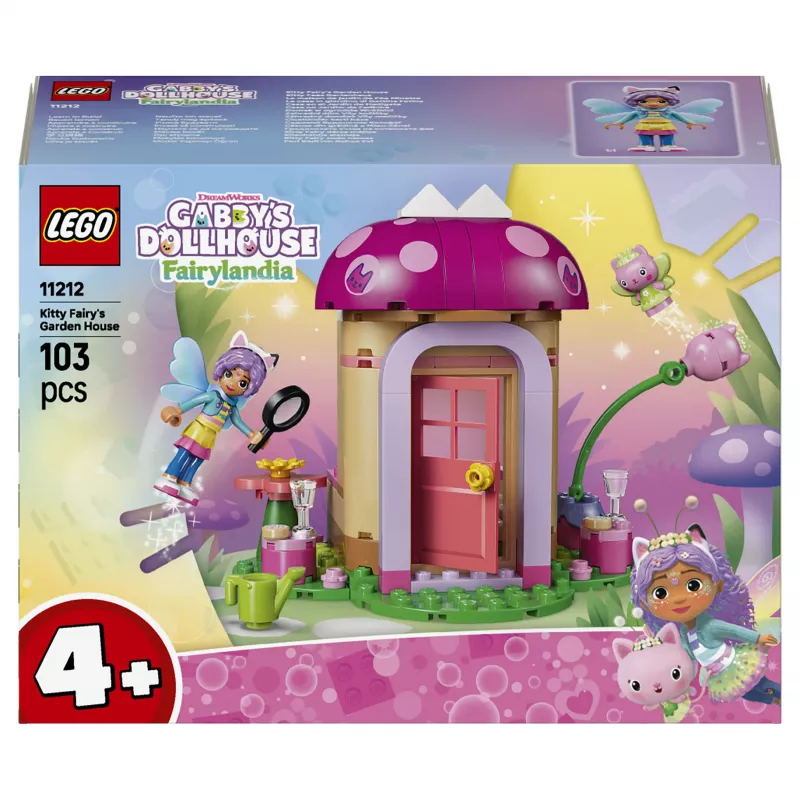 LEGO Casa das Fadas do Jardim da Gatinha do Gabby's Dollhouse 11212 conjunto de construção para crianças a partir dos 4 anos (130 peças)
