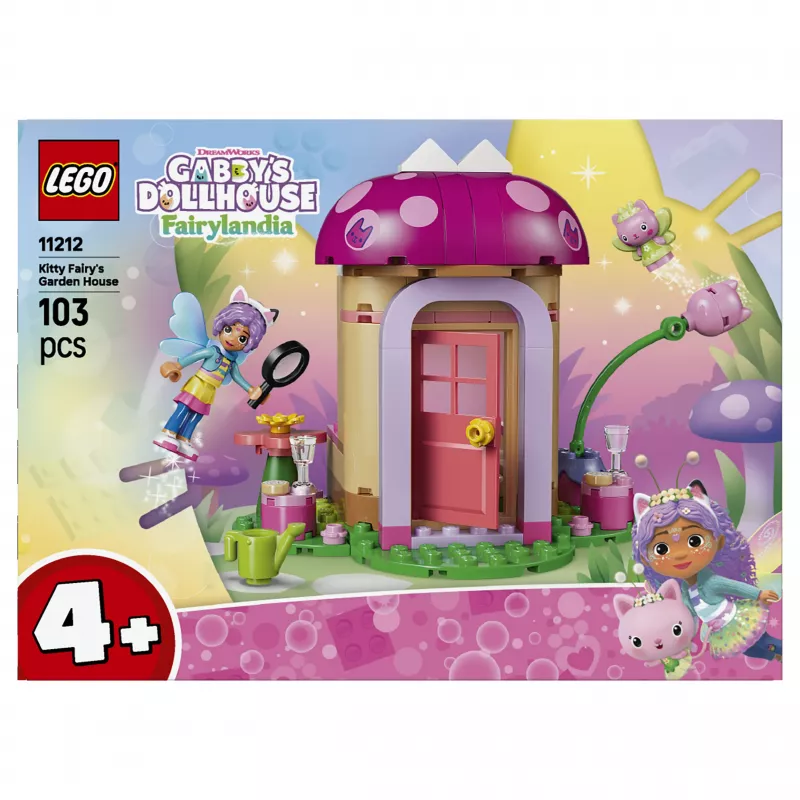 LEGO Casa das Fadas do Jardim da Gatinha do Gabby's Dollhouse 11212 conjunto de construção para crianças a partir dos 4 anos (130 peças)