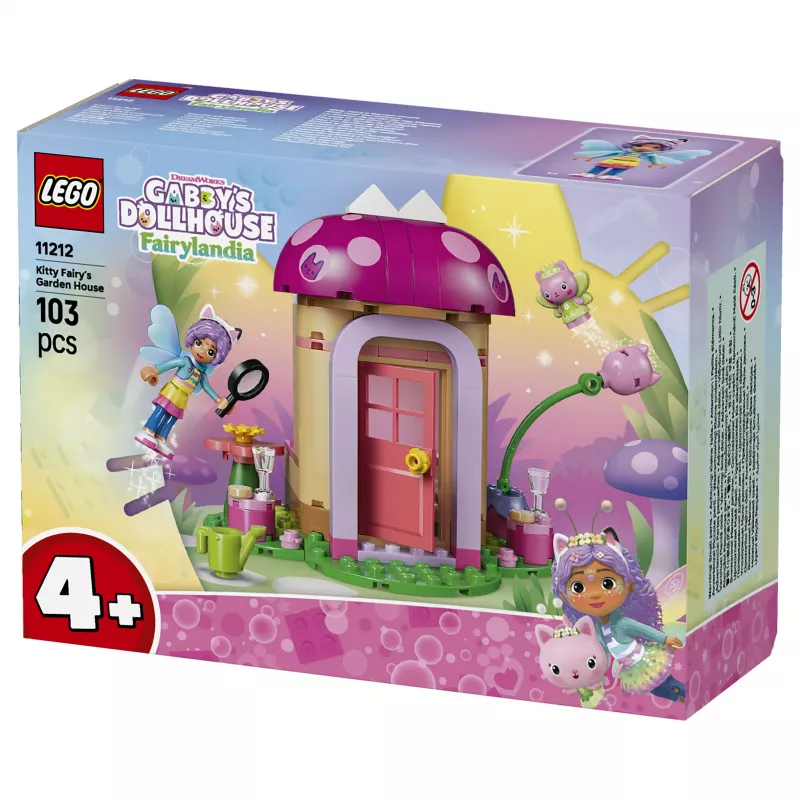 LEGO Casa das Fadas do Jardim da Gatinha do Gabby's Dollhouse 11212 conjunto de construção para crianças a partir dos 4 anos (130 peças)