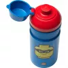 LEGO Iconic Garrafa de água 390 ml Azul com bico de silicone e tampa semitransparente
