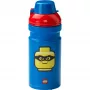 LEGO Iconic Garrafa de água 390 ml Azul com bico de silicone e tampa semitransparente