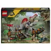 LEGO Jurassic World 77982 Fuga do Spinosaurus, conjunto de construção com mota e 2 minifiguras (820 peças, 9+ anos)
