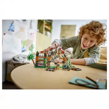 LEGO Jurassic World 77982 Fuga do Dinossauro Spinosaurus conjunto de construção com minifiguras Owen Grady e Claire Dearing (248 peças)