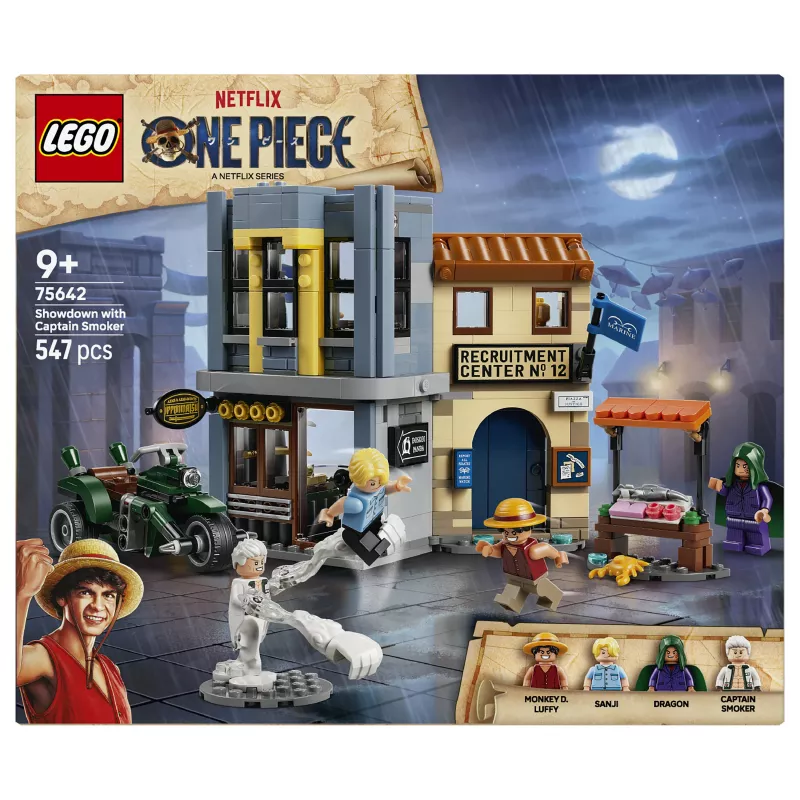 Conjunto de construção LEGO One Piece 75642 Showdown with Captain Smoker