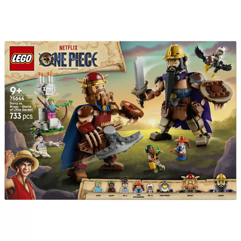 LEGO One Piece 75644 Dorry vs. Brogy – Giants of Little Garden Conjunto de construção (1500 peças, 3 minifiguras, a partir de 10 anos)