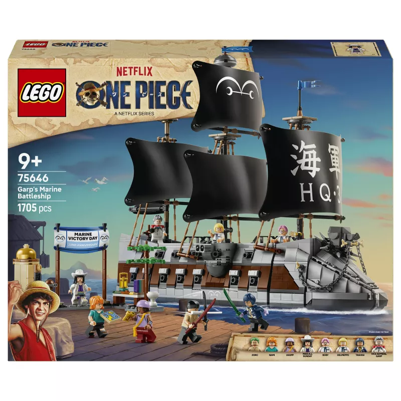 LEGO One Piece 75646 conjunto de construção navio de guerra Marine de Garp