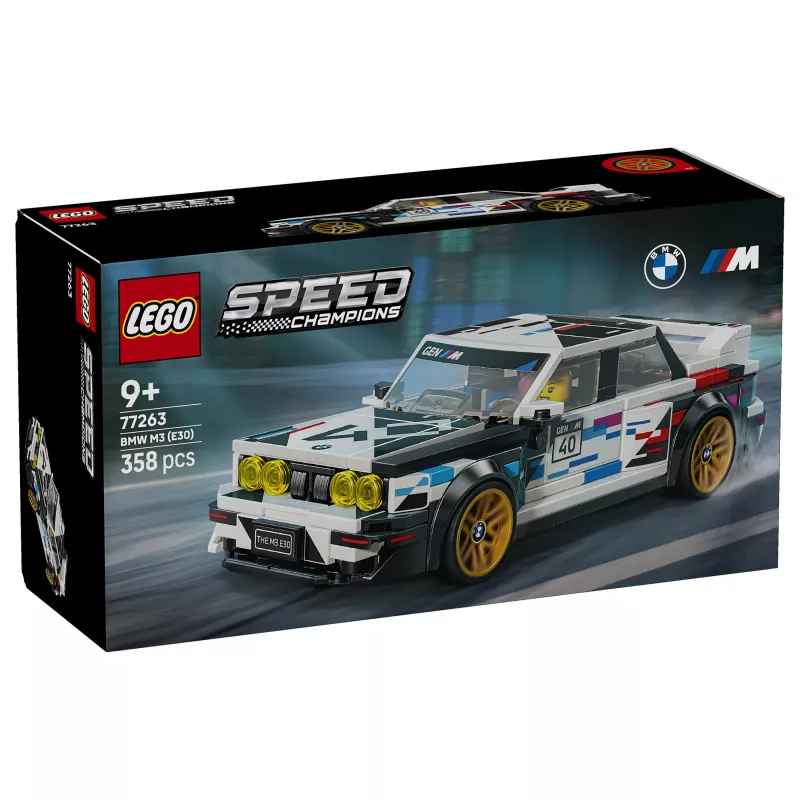LEGO Speed Champions 77263 BMW M3 (E30) Conjunto de Construção de Carro de Corrida