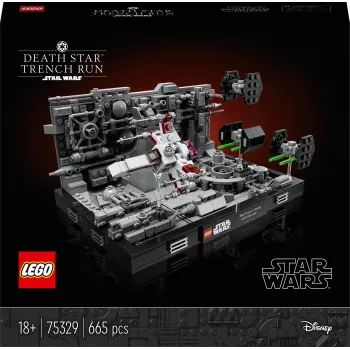LEGO Star Wars Death Star Trench Run Diorama (75329) – conjunto de construção de 665 peças para adultos