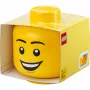 LEGO Storage Head Happy Boy grande amarelo 8.5L caixa de armazenamento em polipropileno em forma de cabeça de minifigura (40320820)