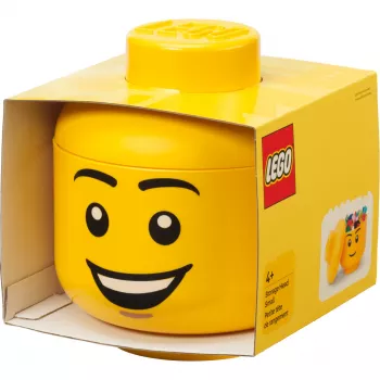 LEGO Storage Head Happy Boy Pequeno Amarelo 2 Litros