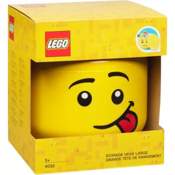 LEGO Storage Head Silly Large Yellow 8.5L recipiente de armazenamento em forma de cabeça de minifigura