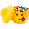 LEGO Storage Head Silly Large Yellow 8.5L recipiente de armazenamento em forma de cabeça de minifigura