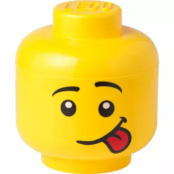 LEGO Storage Head Silly Large Yellow 8.5L recipiente de armazenamento em forma de cabeça de minifigura