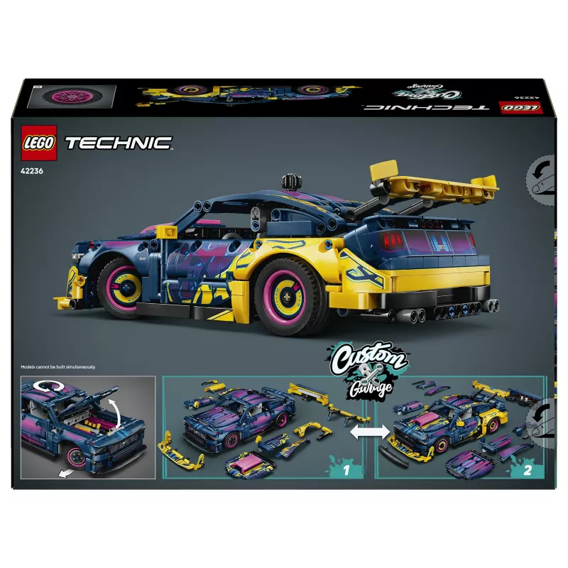 LEGO Technic 42236 Ford Mustang GT oficina de tuning, conjunto de construção de automóvel, 973 peças, motor de pistões V8, 10+ anos