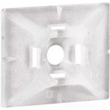 Base para abraçadeiras Legrand 032065, autoadesiva e aparafusável, natural, 100 unid.