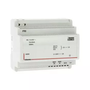 Fonte de alimentação para calha DIN Legrand BTicino 346050 com adaptador de vídeo – 27V DC 600mA, 6TE