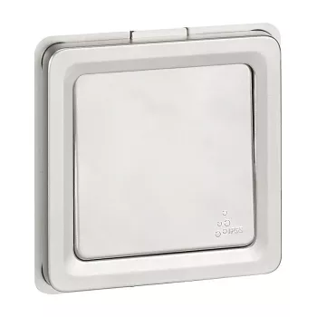 Interruptor e comutador universal Legrand Soliroc 077811, 1 polo, 10AX, 250V, IP55, IK10, cinzento