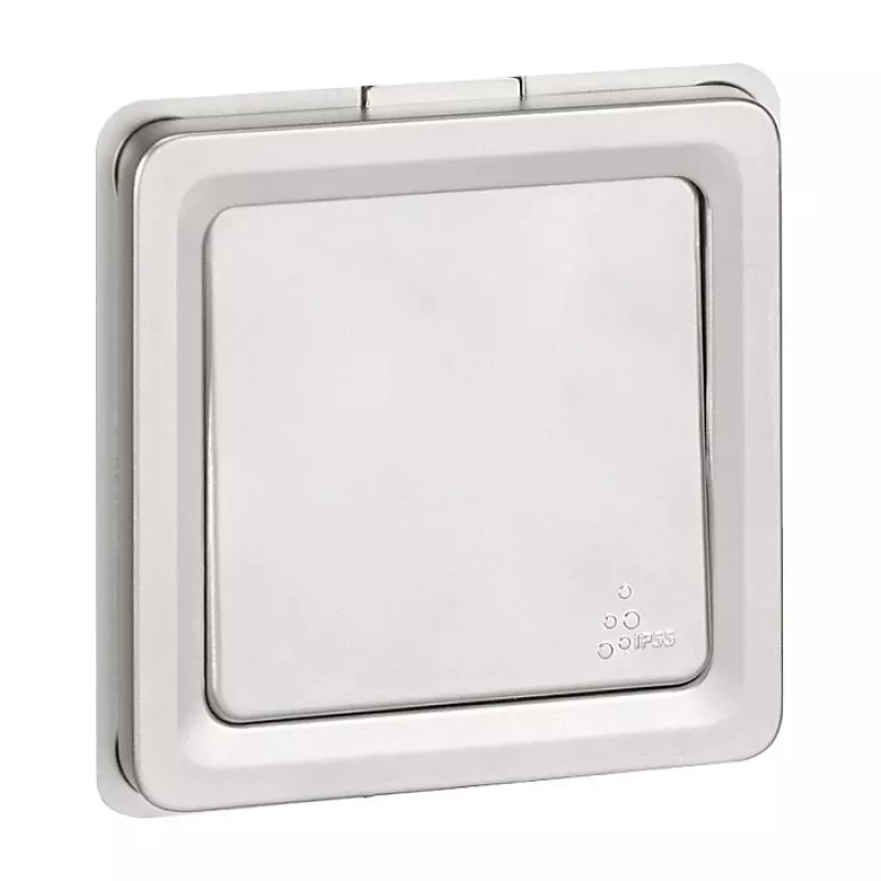 Interruptor e comutador universal Legrand Soliroc 077811, 1 polo, 10AX, 250V, IP55, IK10, cinzento