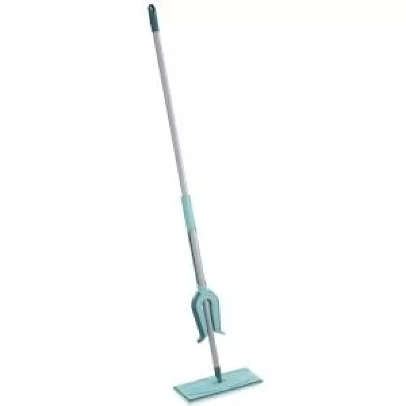 LEIFHEIT Picobello Micro Duo esfregona com espremedor de alavanca, cabeça de microfibra de 33 cm, cabo de aço de 140 cm, verde/branco