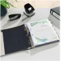 Dossiê de arquivo Leitz 1050 Standard A4 52 mm preto cartão reciclado com fendas, furo para dedo, cantos metálicos 1050-50-95