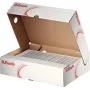 LEITZ 128004 caixa de arquivo A4 80 mm lombada branco/vermelho cartão, pack de 25