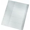 Separadores LEITZ 1284 A4 extralargos numerados 1-20, cinzentos, 20 peças, polipropileno, 0,12 mm, com folha de rosto para escrever 1284-00