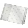 Leitz separador alfabético A-Z, A4, separadores em plástico cinzento sobre cartão 250 g/m², 20 partes, perfuração universal de 11 furos 1262-01-00