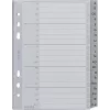 LEITZ A-Z Separador A5 polipropileno 20 divisórias cinzento com capa de cartão para etiquetar 1265-00-00