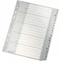 LEITZ A-Z Separador A5 polipropileno 20 divisórias cinzento com capa de cartão para etiquetar 1265-00-00