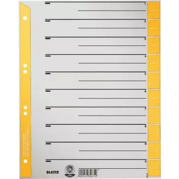LEITZ separadores A4 amarelo 160 g/m² pack de 25 16523015