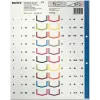 LEITZ A4 Separadores de plástico em branco extra largos, 20 partes, furação universal, branco translúcido 1278-00-00