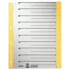 Separadores LEITZ A4 de largura extra em cartão kraft, 230 g/m², cinzento com separadores amarelos em branco, conjunto de 10 peças 1652-00-15
