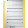 Separadores LEITZ A4 de largura extra em cartão kraft, 230 g/m², cinzento com separadores amarelos em branco, conjunto de 10 peças 1652-00-15