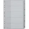 Separadores de índice A4 Extra Wide PP LEITZ 1-5, cinzento com capa escrevível 1283-00-85
