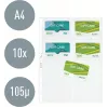 LEITZ Capa de apresentação para cartões de visita para 16 cartões, A4, PP transparente, 0,11 mm, abertura lateral, arquivamento seguro (4758-30-03)