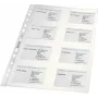 LEITZ Capa de apresentação para cartões de visita para 16 cartões, A4, PP transparente, 0,11 mm, abertura lateral, arquivamento seguro (4758-30-03)