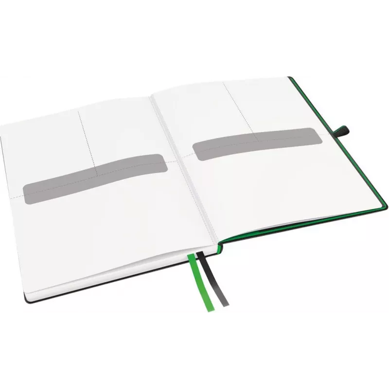 LEITZ Complete Caderno, formato iPad, quadriculado, 80 folhas papel marfim 96 g/m², aspeto de couro, preto 4473-00-95