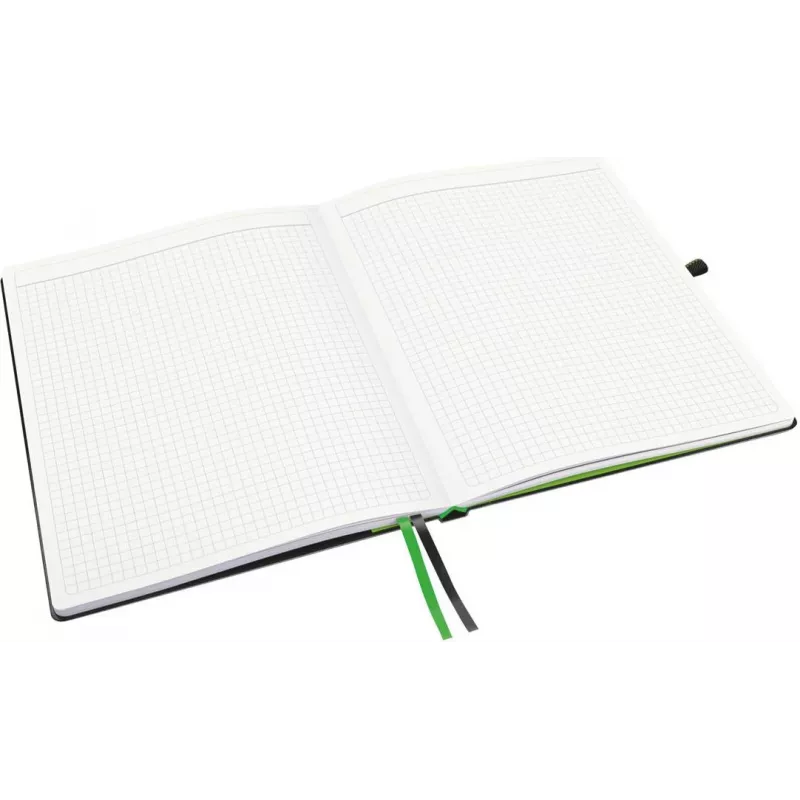 LEITZ Complete Caderno, formato iPad, quadriculado, 80 folhas papel marfim 96 g/m², aspeto de couro, preto 4473-00-95