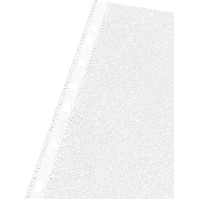Capas LEITZ Esselte A5 com multifuração 50 mícrones transparentes, pack de 100 23782