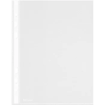 Capas LEITZ Esselte A5 com multifuração 50 mícrones transparentes, pack de 100 23782