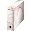 LEITZ Esselte Caixa de arquivo, lombada 100 mm, cartão canelado branco com linhas pré-impressas para organização (128201)
