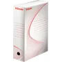 LEITZ Esselte Caixa de arquivo, lombada 100 mm, cartão canelado branco com linhas pré-impressas para organização (128201)