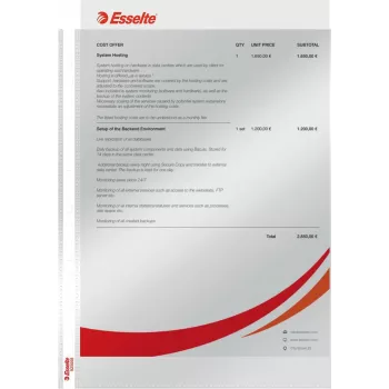 LEITZ Esselte Capa de documento standard A4, polipropileno, cristalino, 0,06 mm, abertura superior, segurança de documento, perfuração múltipla, bordo reforçado, pack de 100 (925008)