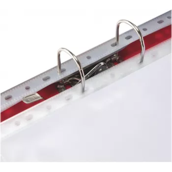LEITZ Esselte Capa de documento standard A4, polipropileno, cristalino, 0,06 mm, abertura superior, segurança de documento, perfuração múltipla, bordo reforçado, pack de 100 (925008)