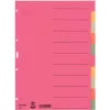 LEITZ separadores de cartão extra resistentes, separadores em branco, A4, 10 partes, multicolor, 230 g/m², cartão tingido em 5 cores (4359-00-00)
