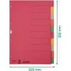 LEITZ separadores de cartão extra resistentes, separadores em branco, A4, 10 partes, multicolor, 230 g/m², cartão tingido em 5 cores (4359-00-00)