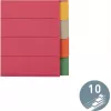 LEITZ separadores de cartão extra resistentes, separadores em branco, A4, 10 partes, multicolor, 230 g/m², cartão tingido em 5 cores (4359-00-00)