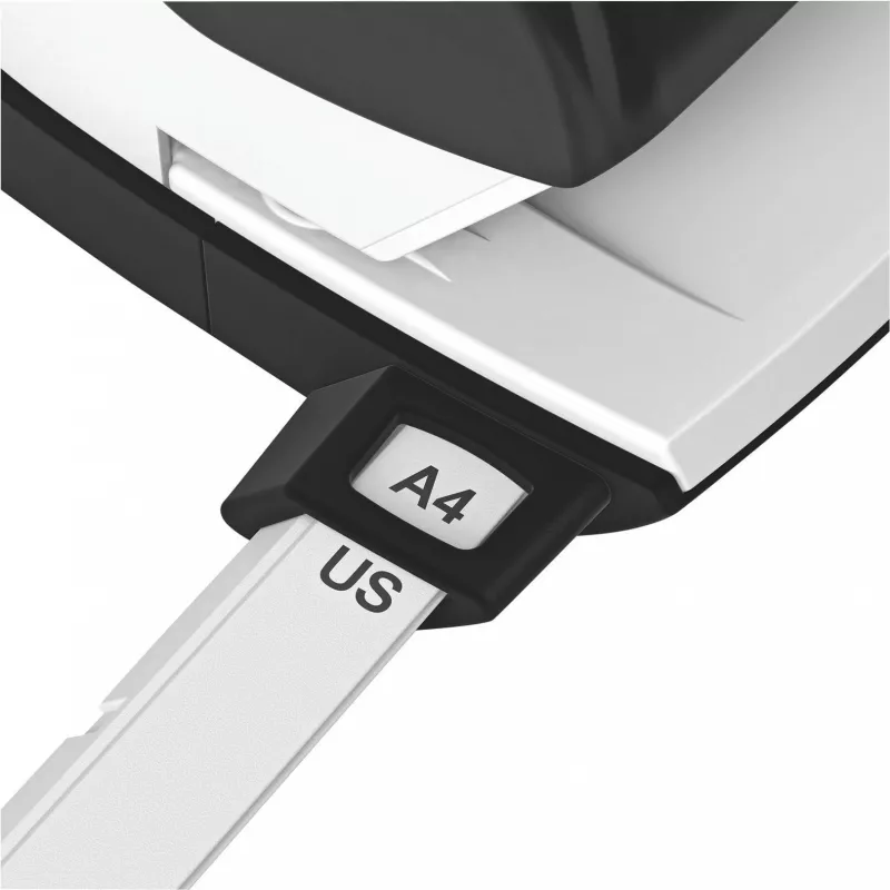 Leitz NeXXt Perfurador de mesa, 30 folhas, 2 furos, 5,5 mm, A4-A6, Folio, US-Quart, metal e plástico, preto 5005-00-95