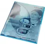 LEITZ Capa para documentos A4 Premium, PVC, Azul, 0,15 mm, aberta em cima e nos lados, arquivável, película rígida (4100-00-35)